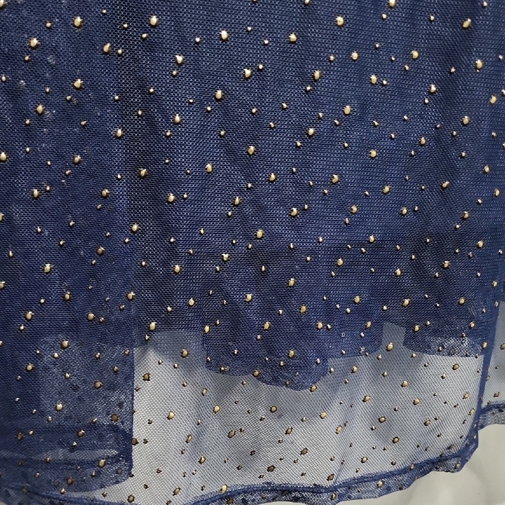 Roaman's Blue Ruched Tiered Gown Size 20 - Picture 5 of 7